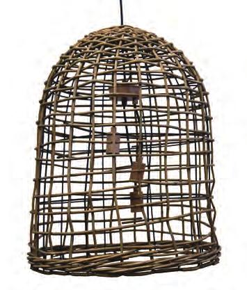 BASKET PENDANT Decorative 22" diameter basket pendant adds a rustic exotic feel to any space.