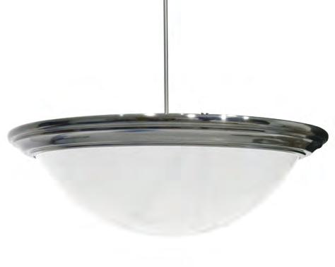 NRTL Certified to UL Standards. Indoor use only. ACRYLIC BOWL PENDANT RLM274BLA1 - Acrylic Bowl Pendant NK - Nickel Decorative handcrafted glass shade (3-1/2" Dia.