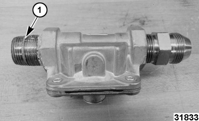 11. Remove close nipple fitting (1, Fig. 13) if still attached to regulator. Fig. 13 12.