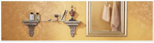 Metallic A finish which adds an opulent shimmer to a room.