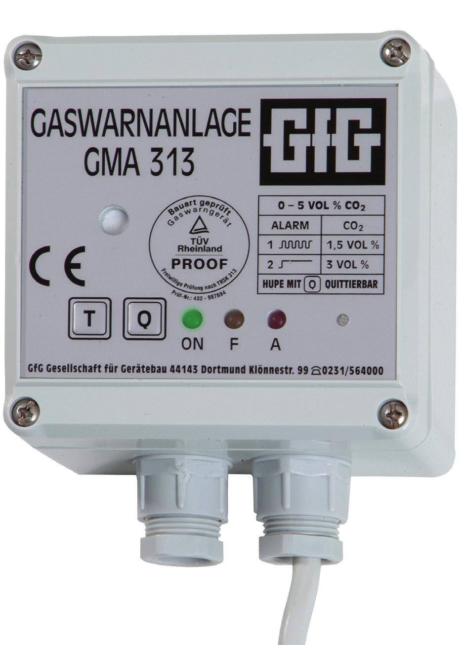 GMA 313 CO 2 Gas Monitor for one detection point Operations Manual 1194 Oak