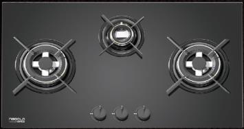 BUILT IN GAS HOBS - WITH SUPERNOVA BRASS BURNERS ORO 000 538.06.
