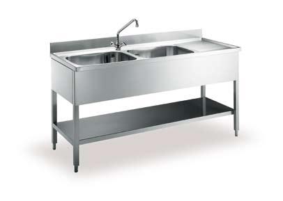 Sink Units and Washbasin Units Zanussi Professional Sink Units and Washbasin Units are ideal for making the processing area complete.