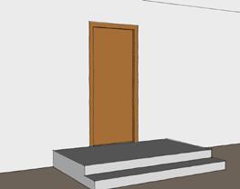The entryway shall be recessed at least 2 feet from the building façade to create a porch or
