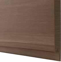 DOORS AND DRAWER FRONTS VOXTORP Colour: walnut effect Materials: particleboard with foil finish.