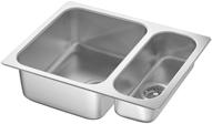 Fits countertop with a minimum thickness of 1". W25 D18⅞ H7⅞". White. 792.537.25 $289 Fits 30" cabinets HILLESJÖN inset sink 1 ½ bowl.