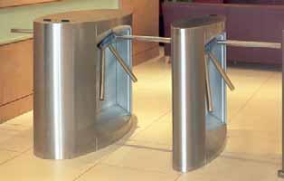 O Tripod Turnstiles High flow rate 40 people per minute For internal or external use Bidirectional