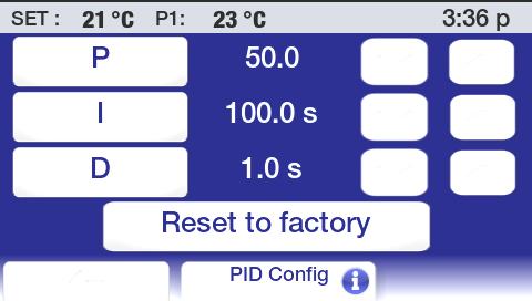 Fluid list SHC of selected fluid Select to manually enter SHC I P2 P1 I This setting is for use when external temperature control (P2) is being used.