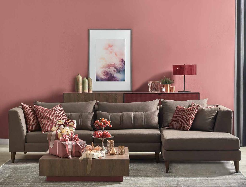MARSALA CORNER SOFA SET ENJOY THE FREEDOM Adding value to your space with its composed colours, accents of wood essence, modular