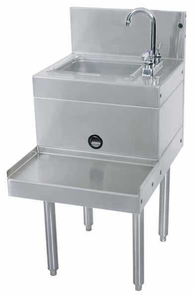 Combo Ice Bins Blender Stations Standard two-piece stainless steel sliding cover meets health code requirements.