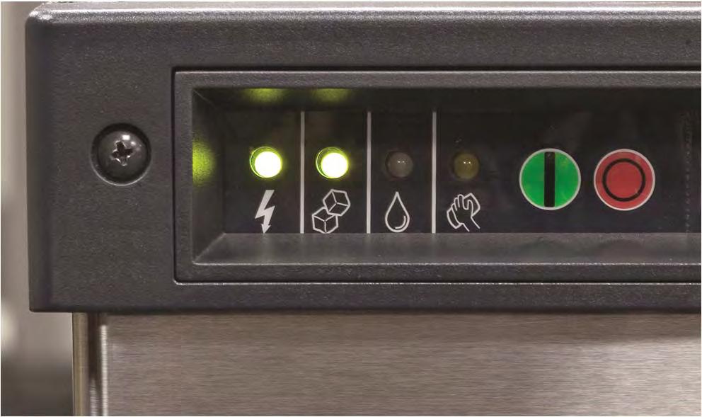Controller AutoAlert external indicator lights Indicate power, status, water availability and need for maintenance