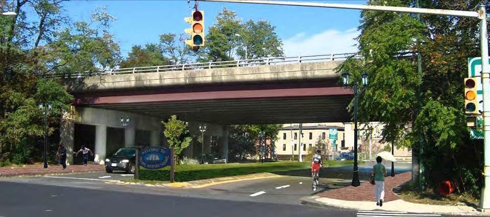 South Gateway: Route 16 Underpass Huge physical and psychological barrier Pedestrian unfriendly Erratic driving patterns 75% of width designated