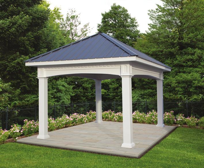 Customize your pavilion with a range of sizes from 10x10 to 20x36.