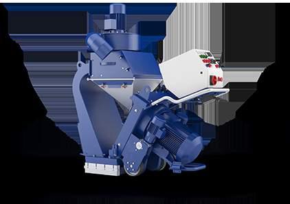 THE BLASTRAC 350E GLOBAL UTILIZES A CENTER FED BLAST WHEEL DESIGN TO PROPEL STEEL SHOT, HARDENED STEEL GRIT OR A MIXTURE OF BOTH, TO THE SURFACE ALLOWING THE OPERATOR TO ACHIEVE AWIDE RANGE OF