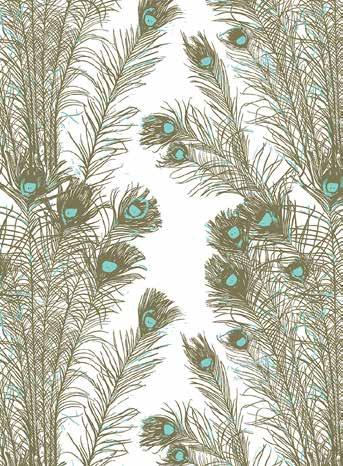PEACOCK FEATHERS Textile Pattern