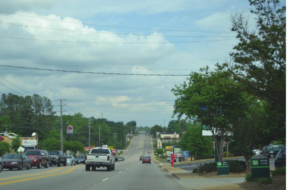 Andrews Road heading towards Irmo Approaching the Piney Grove Road