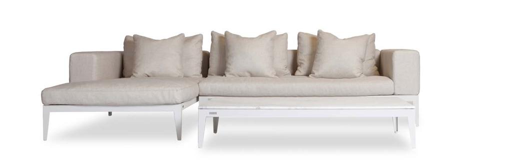 C. Balmoral Indoor Sectionals Shown in Aluminium White Finish, and