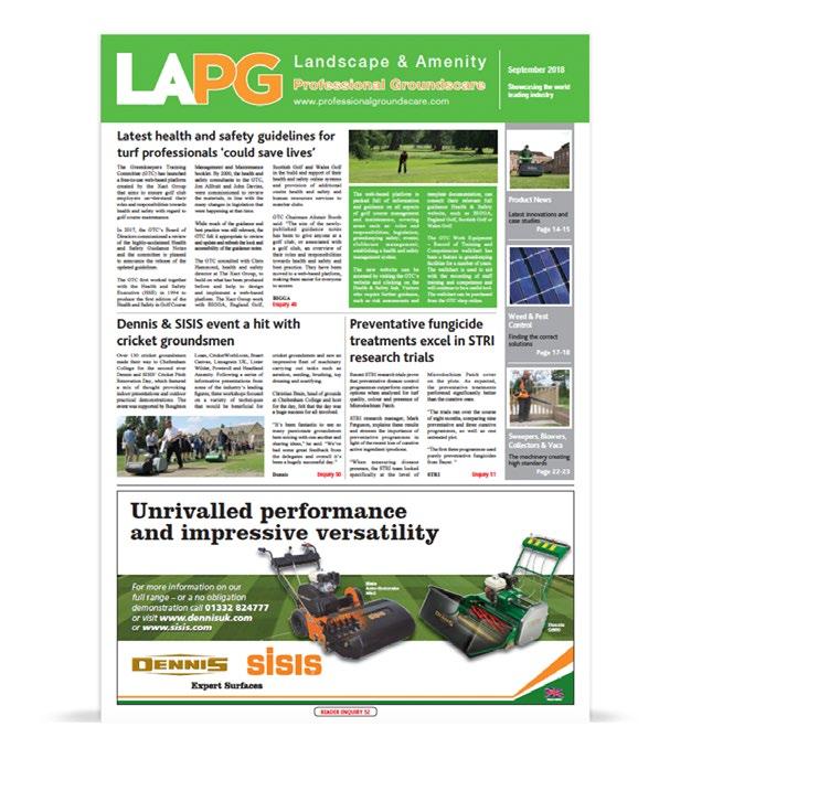 02 Landscape & Amenity Media Details 2019 LANDSCAPE & AMENITY PRODUCT UPDATE One of the industry s most established and respected titles, Landscape & Amenity Product Update boasts a 10,000