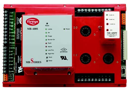 MB Series MULTI-BURNER CONTROL Bulletin MB-6001 The Fireye Multi-Burner Monitoring System controls the start-up sequence and monitors the flame of up to 20 individual gas, oil, or combination gas/oil