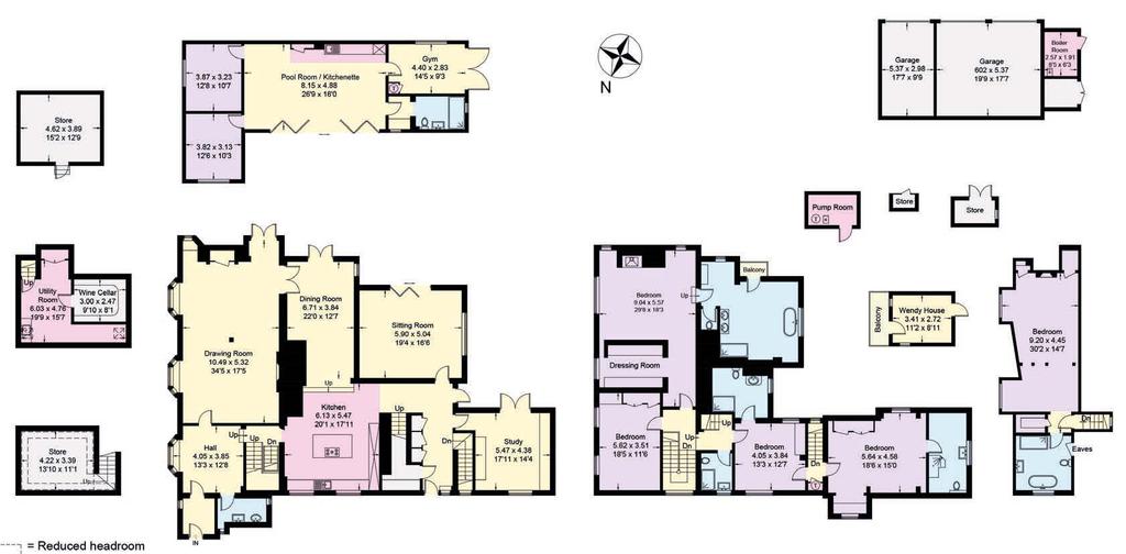 3 sq m / 7570 sq ft Garages (Not Shown In Actual Location / Orientation) Pool House Cellar Cellar Ground Floor First Floor Second Floor This plan is for layout guidance only.