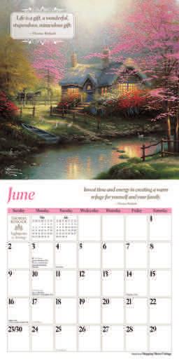 features lovely paintings by Thomas Kinkade, the Painter of Light.