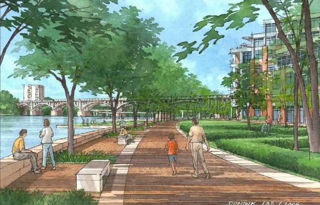 commercial, and residential interests. The Innovista Master Plan provides a long-range vision and redevelopment strategy for the area between the university and the nearby Congaree River.