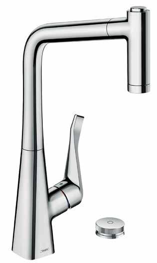 12 hansgrohe Kitchen mixer New ergonomics and functionality for the modern kitchen The intuitive Select button at the sink edge is a new way to control water in the kitchen.