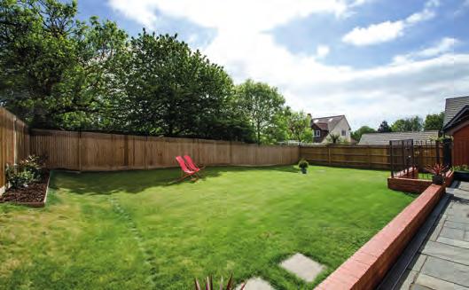 Directly to the rear of the property is a large patio area, partly enclosed by low dwarf wall and steps leading down to primary garden, covered area with balconies over leading to