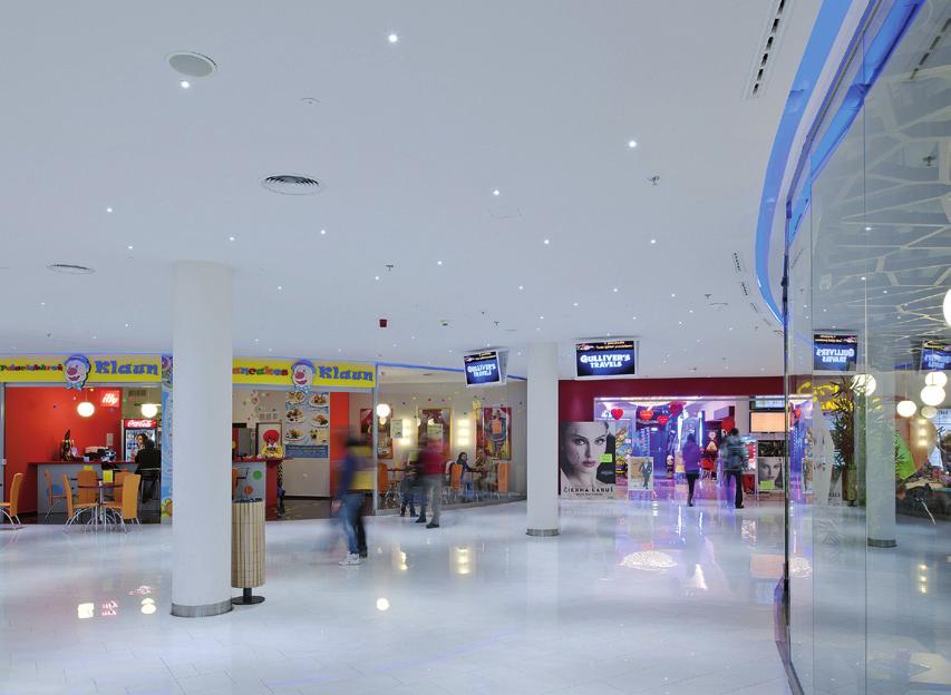 A circular building is the core of the Mirage shopping centre.