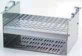 Stainless steel perforated sample tray shelves with adjustable height support prevent leaks and guard against rust and contamination.
