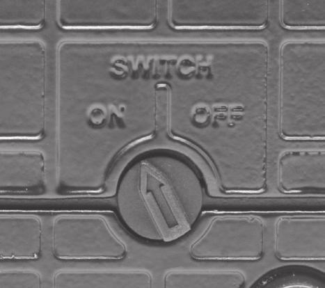 Bottom view Switch ON/OFF Turn the switch to OFF and the