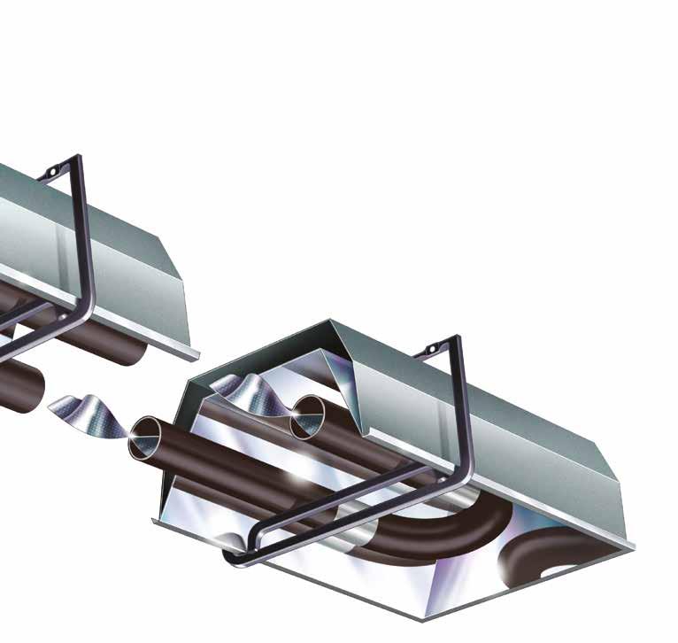 Radiant tube heating system Standard radiant heater Vision (VSX) Burner Burner Burner
