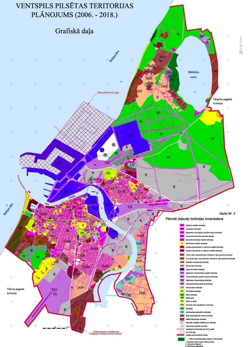 The development model of port city Ventspils In order to promote the development of Ventspils The territorial planning of Ventspils City (Figure 5) was elaborated, keeping the functional structure of