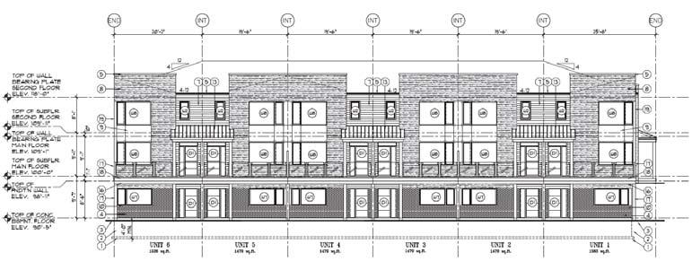 5.0 BUILT FORM AND ARCHITECTURAL DESIGN Figure 3: Typical Building Elevation Facing River Road (Two Storey Walk out Unit) The above figure shows a typical building elevation which is planned along
