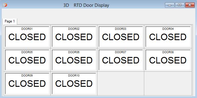 Door Display This shows the current door state and