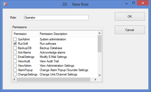 Roles To create a new role, click on the Roles Tab and select Add Role. From the screen below enter the Role name and select the permissions for that role.