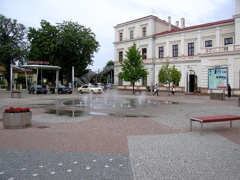Liepaja Railway station square.