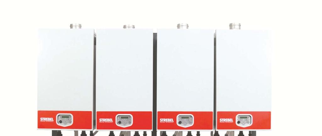 1. Introduction Figure 1 - Typical cascade configuration (S-cb PX 120 Above). This Cascade manual is intended for the S-CB + and the S-CB PX 120 wall-hung high efficiency CH boilers by Strebel Ltd.