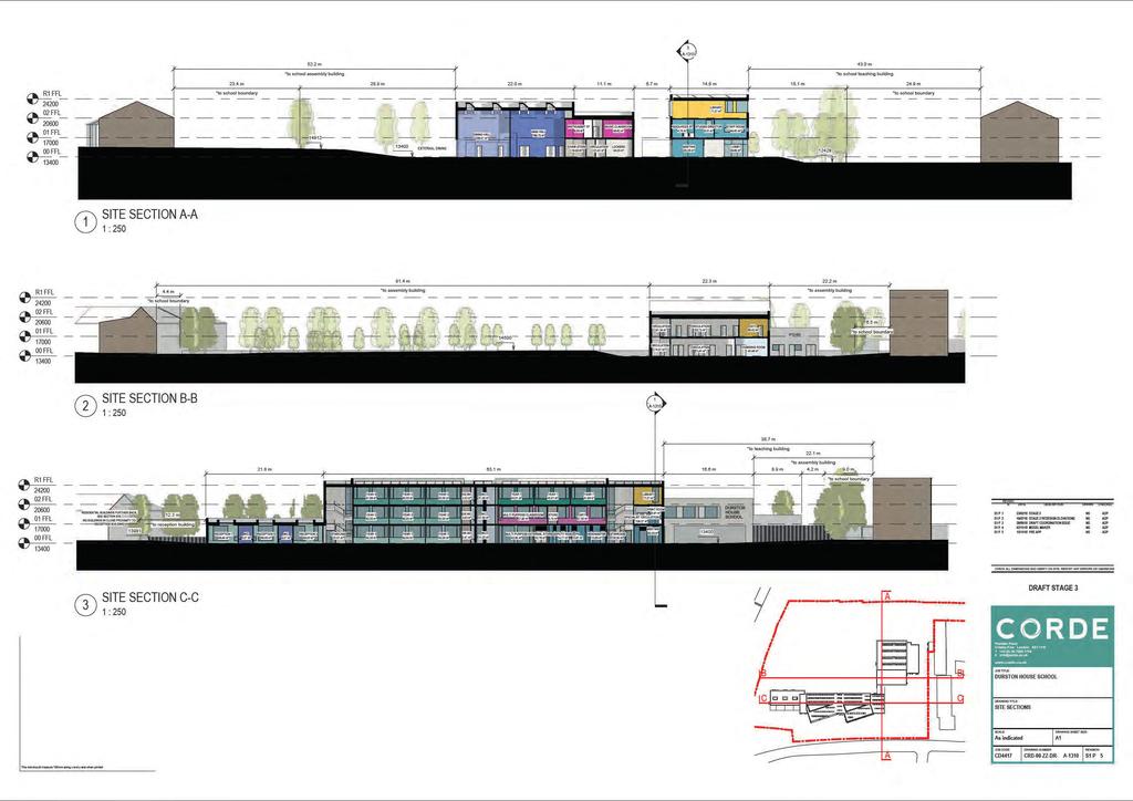 OUR LATEST PLANS Section from Amherst Road to Carlton Road Indicative view from play area Existing