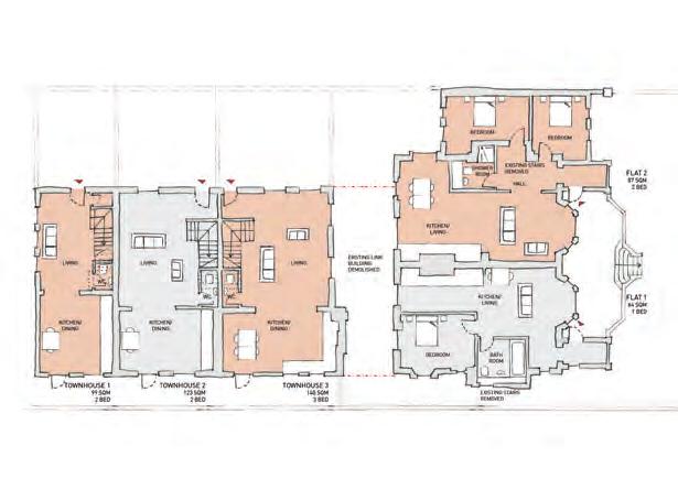 (Longfield Road) 5 flats over three floors: 4 x 1-bed 1 x 2-bed Existing building Proposed ground floor