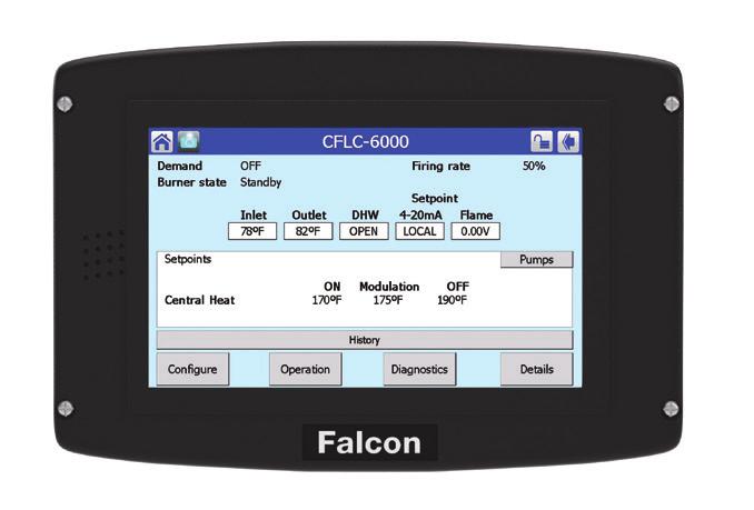 Intelligent Integrated Controls The Cleaver-Brooks Falcon steam controller is a proven boiler/burner management control that provides an intuitive operator interface featuring integrated burner