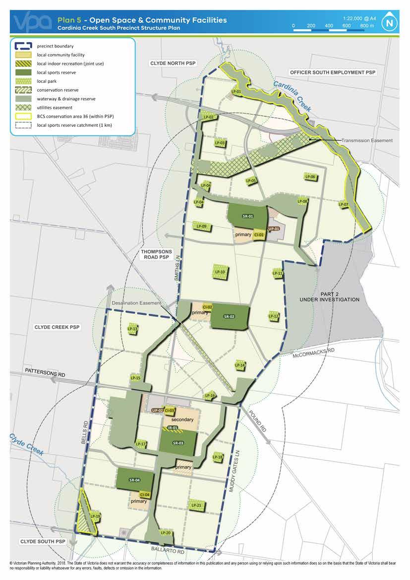 28 CARDINIA CREEK SOUTH PRECINCT STRUCTURE PLAN March 2018 Victorian Planning Authority, 2018.