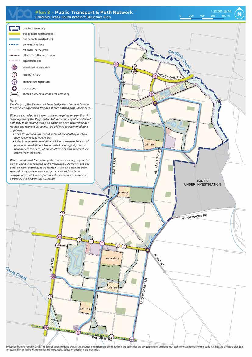 42 CARDINIA CREEK SOUTH PRECINCT STRUCTURE PLAN March 2018 Victorian Planning Authority, 2018.