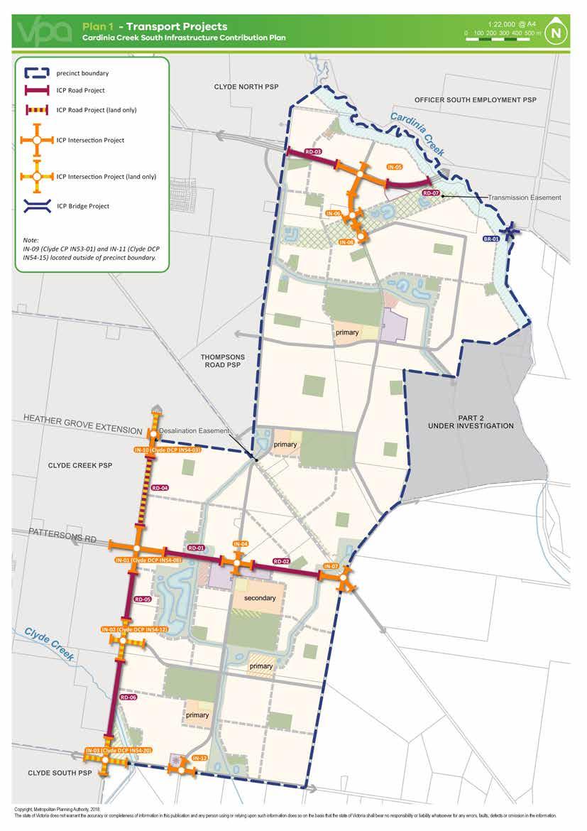 54 CARDINIA CREEK SOUTH PRECINCT STRUCTURE PLAN March 2018 Victorian Planning Authority, 2018.
