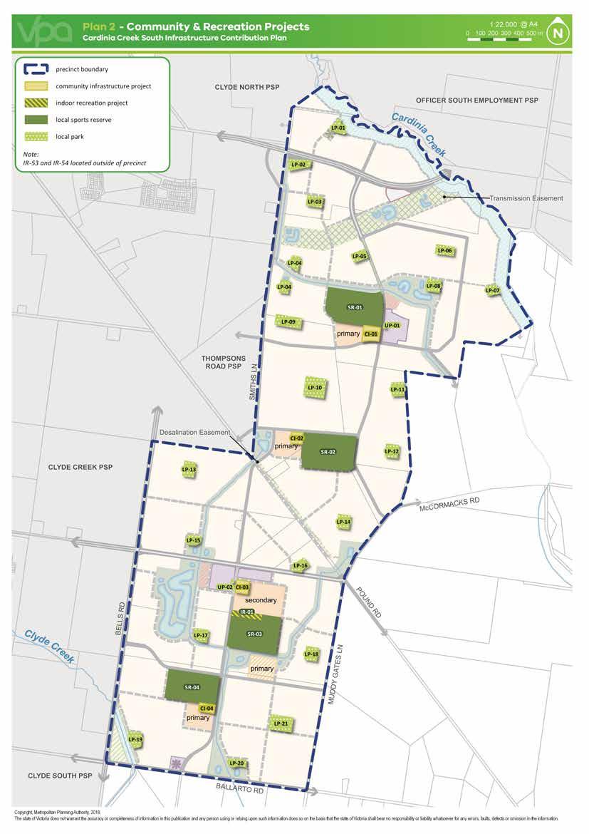 55 CARDINIA CREEK SOUTH PRECINCT STRUCTURE PLAN March 2018 Victorian Planning Authority, 2018.