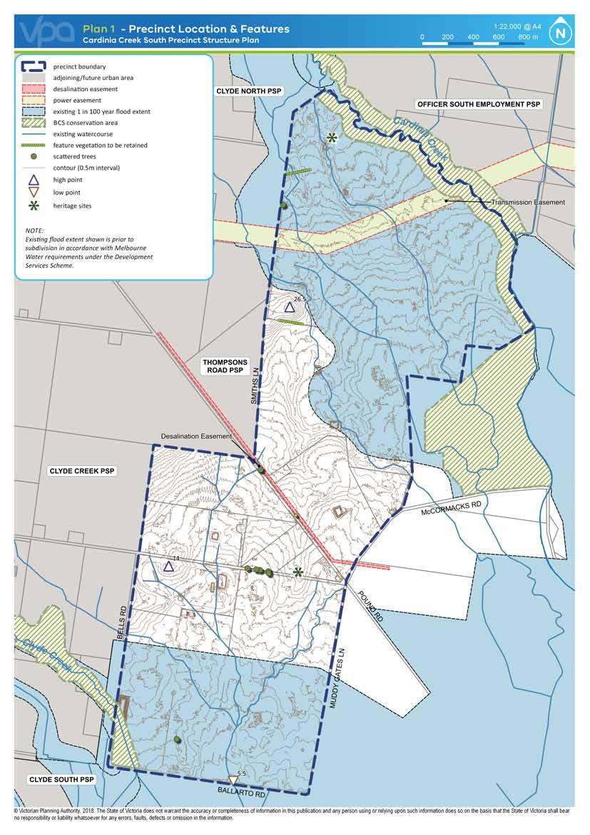 PART 2 UNDER INVESTIGATION 6 CARDINIA CREEK SOUTH PRECINCT STRUCTURE PLAN March 2018 Victorian Planning Authority, 2018.