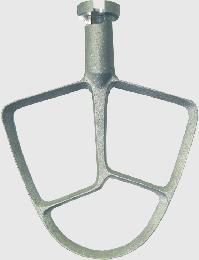 Agitator for light dough: The flat beater for light dough as shown on Picture 08 is ideal for beating light dough such as: cakes, pies, cookies, biscuits, quick breads, mashed potato, sweet balls,
