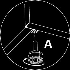 In case of casters it is necessary to use wheel brake in order to immobilize the unit during operation (Figure 2) Figure 2 Leveling legs A Screw the leg in nuts Figure 3 Caster wheels A Moving
