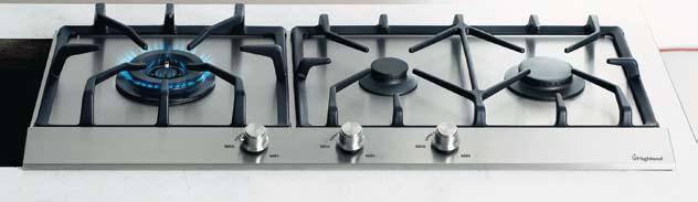 HT3SSN/L Stainless steel hob with Scotchbrite finish High  Flame failure safety device