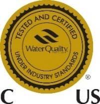 WL2FL FX CERTIFICATIONS Conformance Statement: The WL2FL FX has been tested and certified by WQA to NSF/ANSI 42 for the reduction of chlorine, taste, and odor; NSF/ANSI 53 for the reduction of lead,